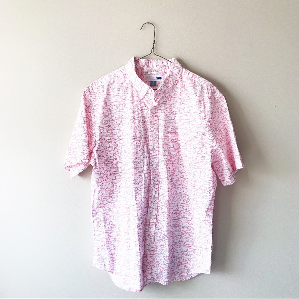 4/$25 🌈 Men’s Old Navy Fish Button Up | Large